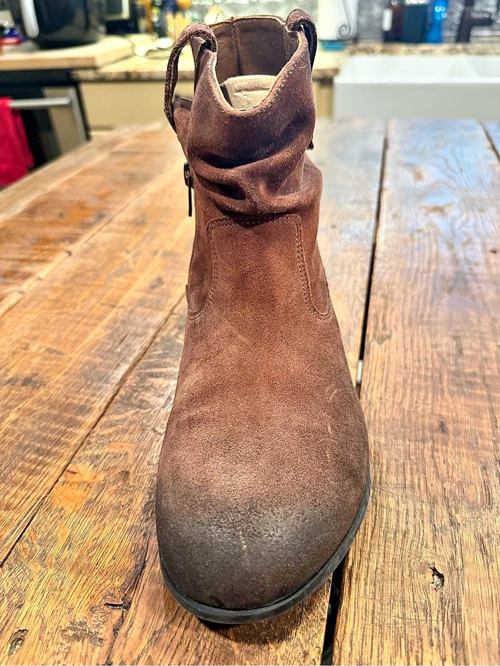 Birkenstock Cranberry Suede Slouchy Ankle Boots - Picture 2 of 5